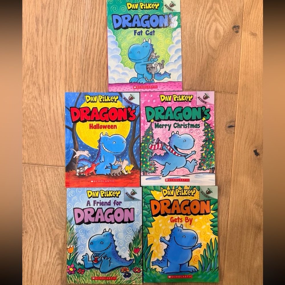 Dave Pilkey Dragon Book Set - 5 books - in excellent condition